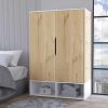 Armoire Barletta, Bedroom, Light Oak / White